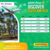 South America eSIM Plan (15+ areas)